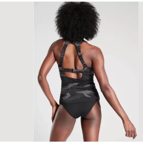 ATHLETA Freestyle Camo Tankini Black SWIM NWT - Picture 2 of 3
